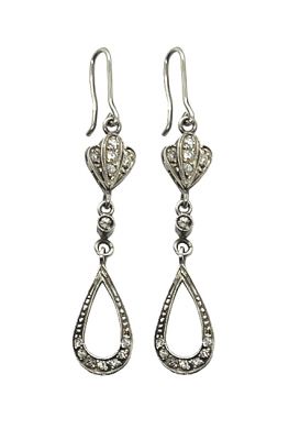 Vintage Diamond Drop Earrings
