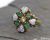 Vintage Diamond Emerald and Opal Cluster Ring