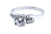 Vintage 0.93ct Diamond 18kt Engagement Ring