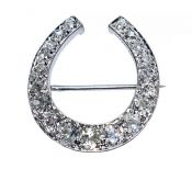 Vintage Diamond Horseshoe Brooch