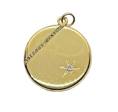 Vintage Diamond 18kt Locket