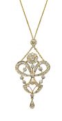 Vintage 7.26ct Diamond 18kt Necklace