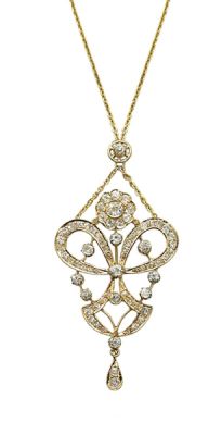 Vintage 7.26ct Diamond 18kt Necklace
