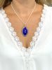 Vintage Diamond Seed Pearl Enamel Necklace Pendant