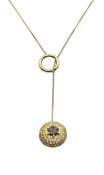 Vintage Diamond Slider Lariat Necklace