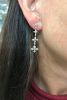 Vintage .75ct Diamond Snowflake Drop 18kt Earrings