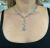 Vintage Diamond Topaz and Sapphire Necklace