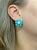 Vintage Diamond and Turquoise Floral Earrings
