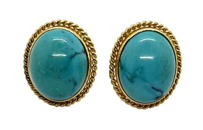 Vintage Dyed Howlite Stud Earrings