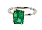 Vintage Emerald Solitaire Ring