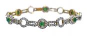 Vintage Emerald and Diamond Bracelet