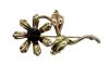 Vintage Garnet Floral Pendant and Brooch