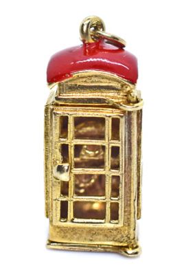 Vintage Phone Booth Charm Pendant
