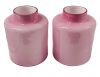 Vintage Industria Vetraria Valdarnese (IVV) Pink Cased Glass Vases