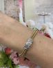 Vintage Italian Diamond 18kt 'Popcorn' Link Bracelet