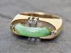 Vintage Jade and Diamond Ring