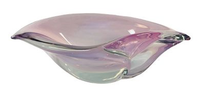 Vintage Mauve Murano Glass Bowl