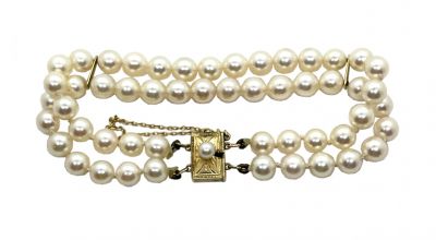 Vintage Mikimoto Cultured Pearl Bracelet