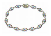Vintage Multi Coloured Gemstone Bracelet