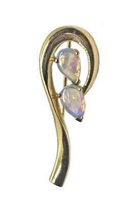 Vintage Opal Pendant Brooch