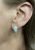 Vintage Opal and Diamond Huggie Earrings