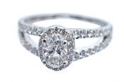 Vintage Oval Diamond Engagement Ring