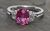 Vintage Pink Padparadscha Sapphire and Diamond Ring