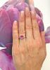 Vintage 2.18ct Pink Padparadscha Sapphire and Diamond 18k Ring