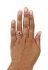 Vintage 2.18ct Pink Padparadscha Sapphire and Diamond 18k Ring