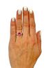 Vintage 2.18ct Pink Padparadscha Sapphire and Diamond 18k Ring