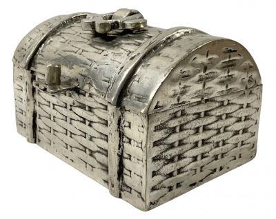 Vintage Portuguese Pewter Table Box