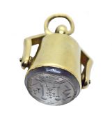 Vintage Rock Crystal Masonic Symbols Pendant / Fob