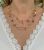 Vintage Rose Quartz Amethyst Foliage Necklace