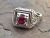 Vintage Ruby Solitaire Ring