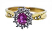 Vintage Ruby and Diamond Ring