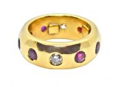Vintage Ruby and Diamond Ring