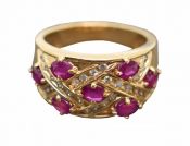 Vintage Ruby and Diamond Ring