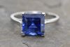 Vintage Sapphire Solitaire Engagement Ring