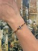 Vintage Sapphire and Diamond Hinged Knife Edge Bangle Bracelet