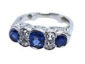 Vintage Sapphire and Diamond Ring