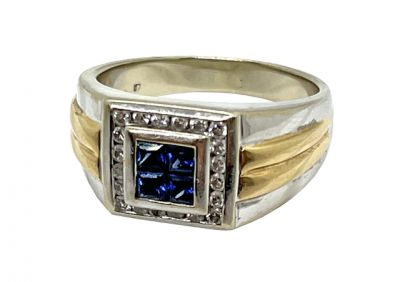 Vintage Sapphire and Diamond Ring