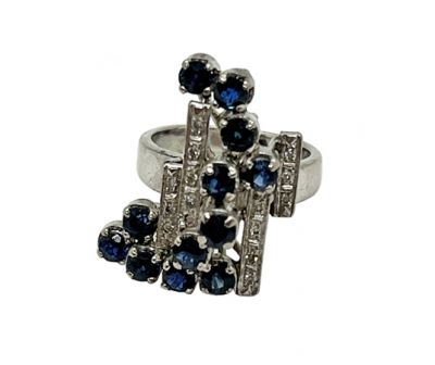 Vintage Sapphire and Diamond Ring