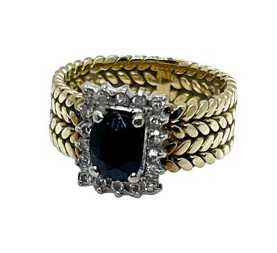 Vintage Sapphire and Diamond Ring