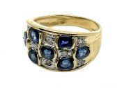 Vintage Sapphire and Diamond Ring