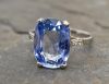 Vintage Ceylon 6.00ct Sapphire and Diamond Engagement Ring