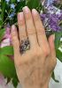 Vintage Spinel and Diamond Floral Cluster Ring