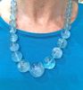 Vintage Strand Of Graduated Aquamarine Bead Necklace