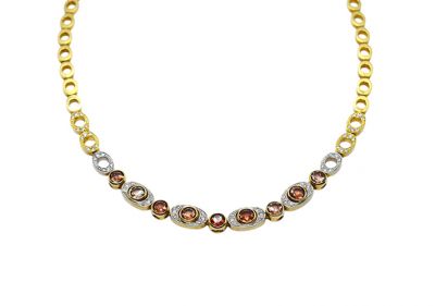 Vintage Topaz and Diamond Necklace