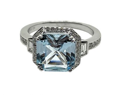 Vintage Topaz and Diamond Ring