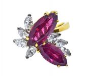 Vintage Tourmaline and Diamond Ring